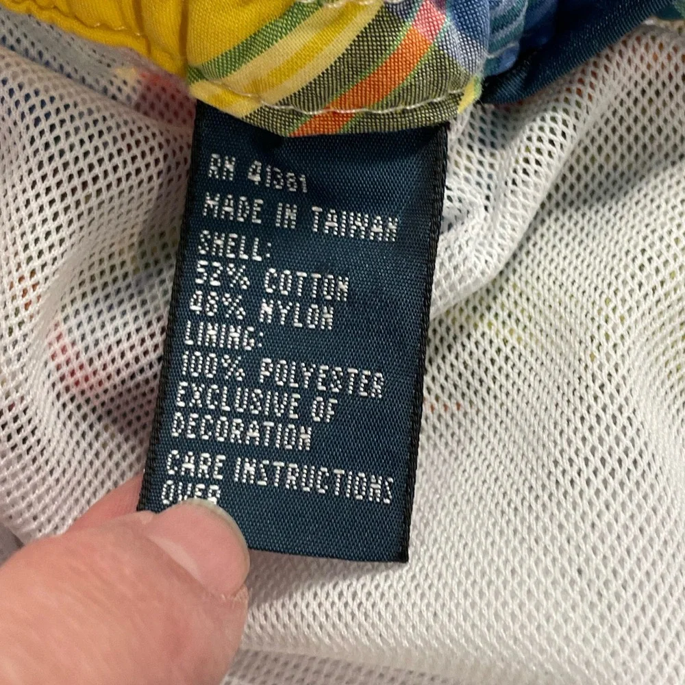 Ralph Lauren POLO yellow plaid swim trunks - Small